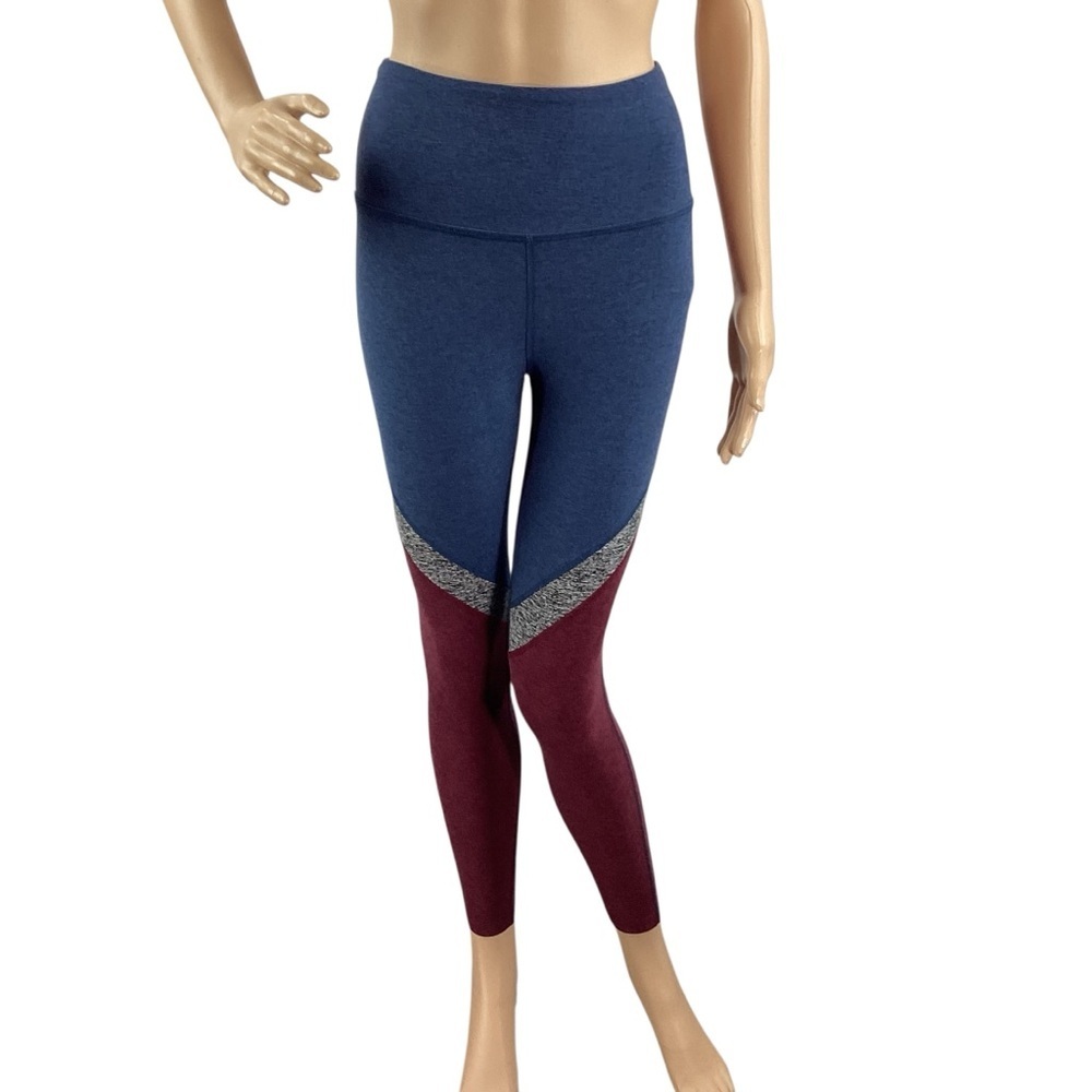 Beyond Yoga Tri-Panel Spacedye High-Waisted Leggings Blue M
